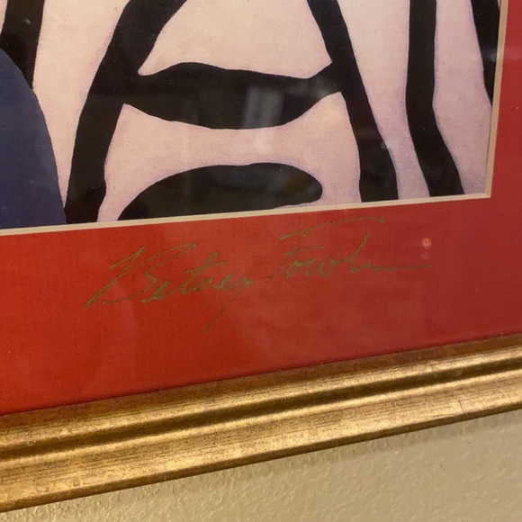 Betsy Fowler Autographed Friendship Zebra Print - Picture 3 of 3